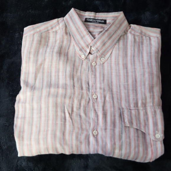 Giorgio Armani Other - Giorgio Armani Couture Label Extremly Rare Find Mens Linen shirt